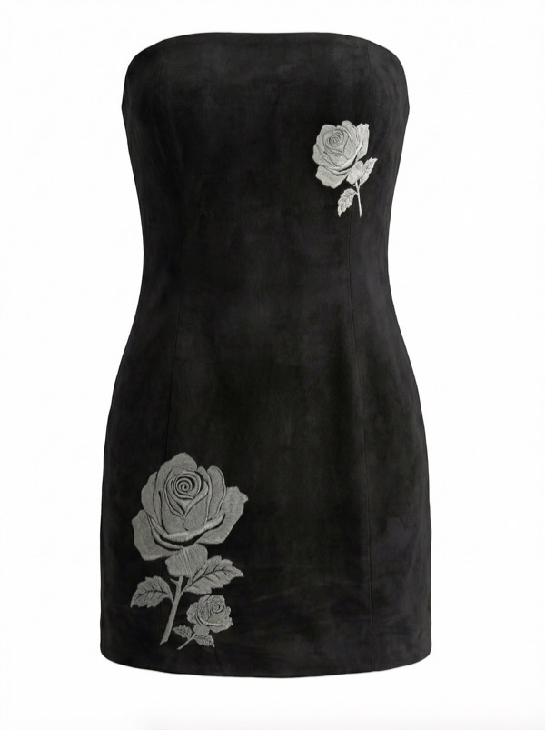 Embroidery Dress In Black
