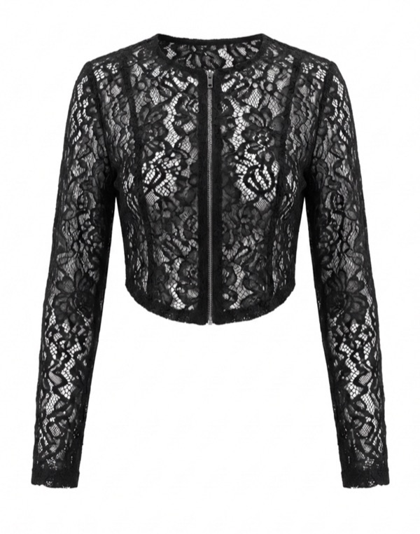 Lace Jacket In Black