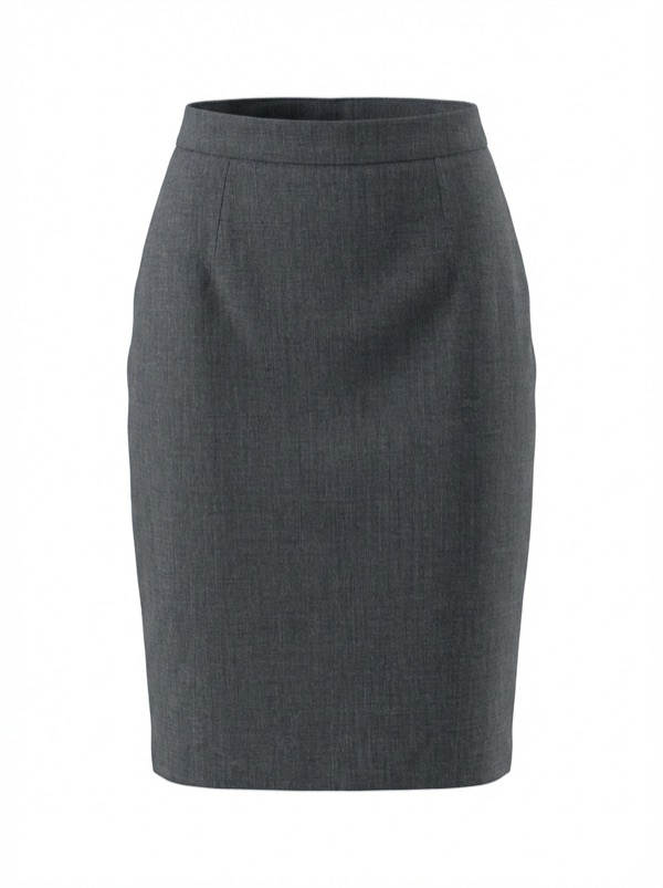 Pencil Straight Skirt In Grey