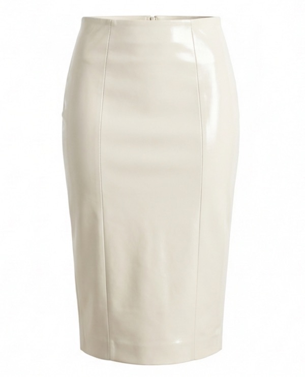 Leather Skirt In White