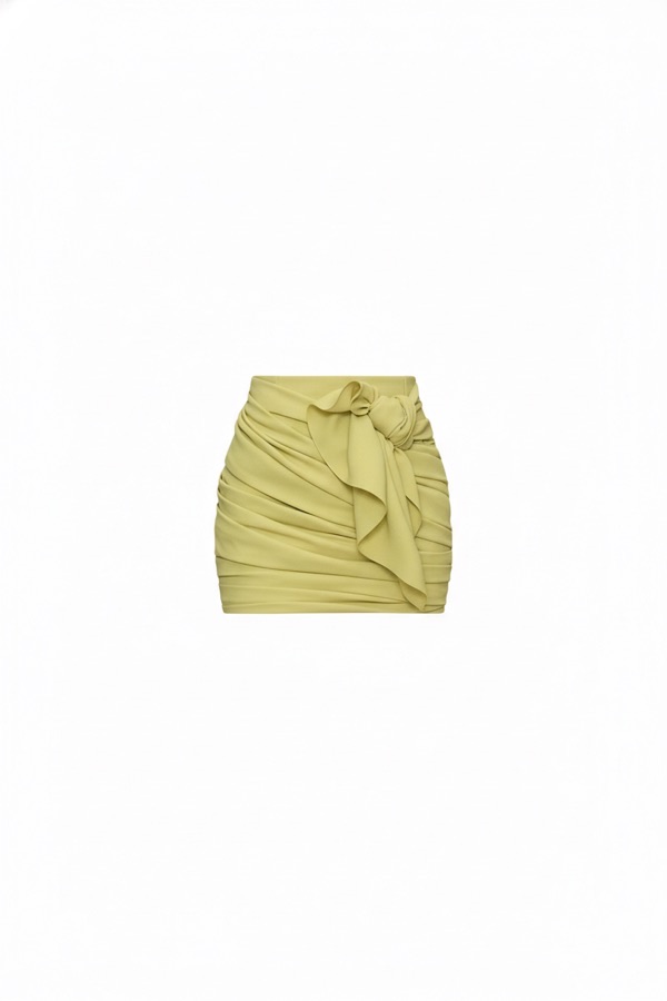 Tie Skirt In Sage Green