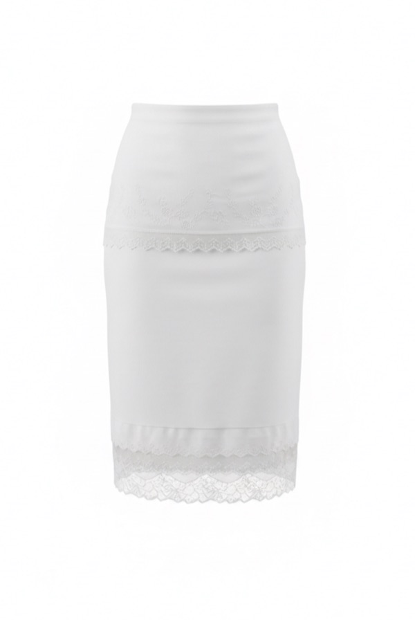 Lace Skirt In White