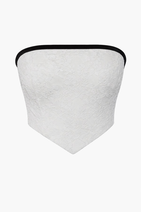 Strapless Shirt In White