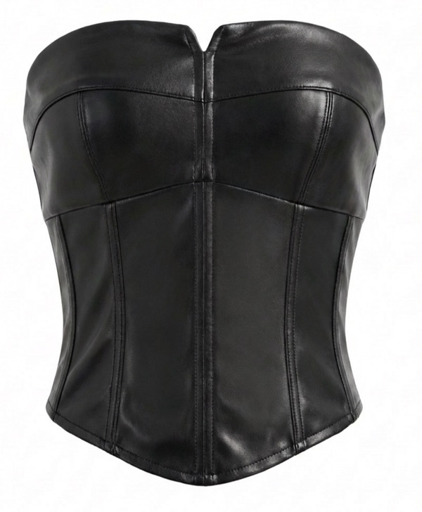 Leather Top In Black