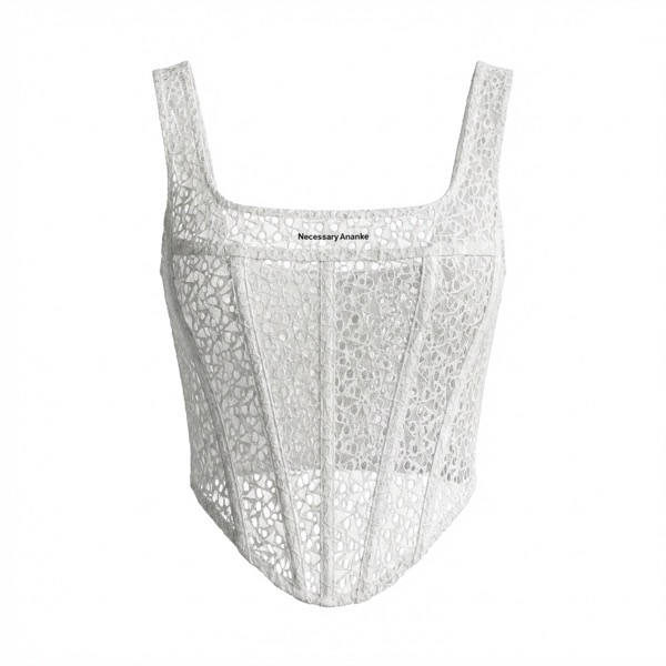 Cut-Out Vest In White