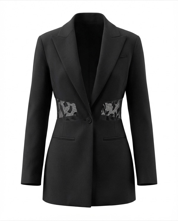 Patchwork Jacket in Black